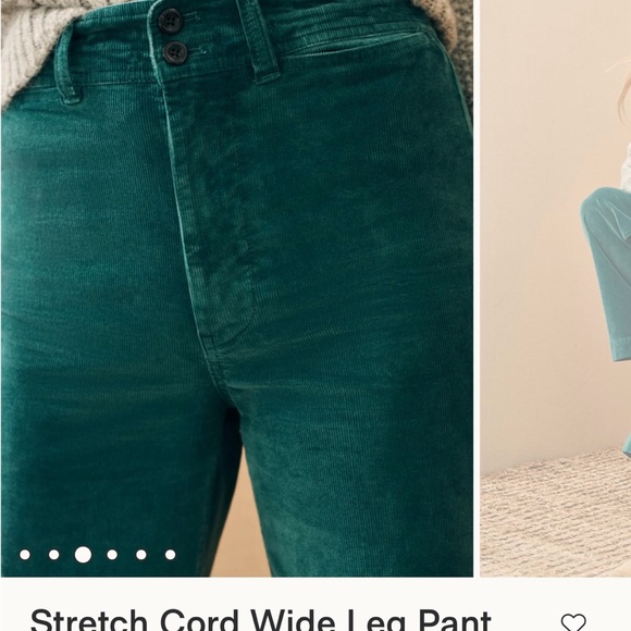 FAHERTY stretch wide leg corduroy size 27 NEW $168 - Picture 4 of 4
